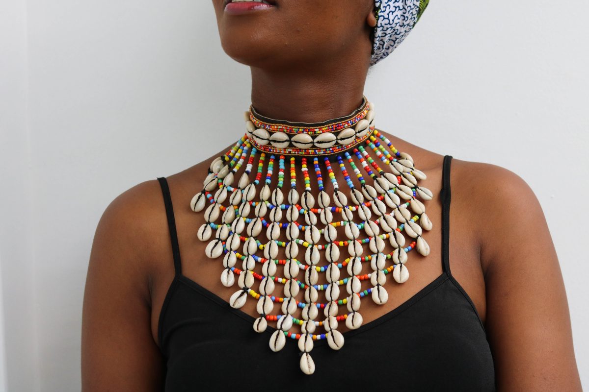KIHARA African Cowrie Shell Necklace