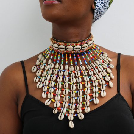 KIHARA African Cowrie Shell Necklace