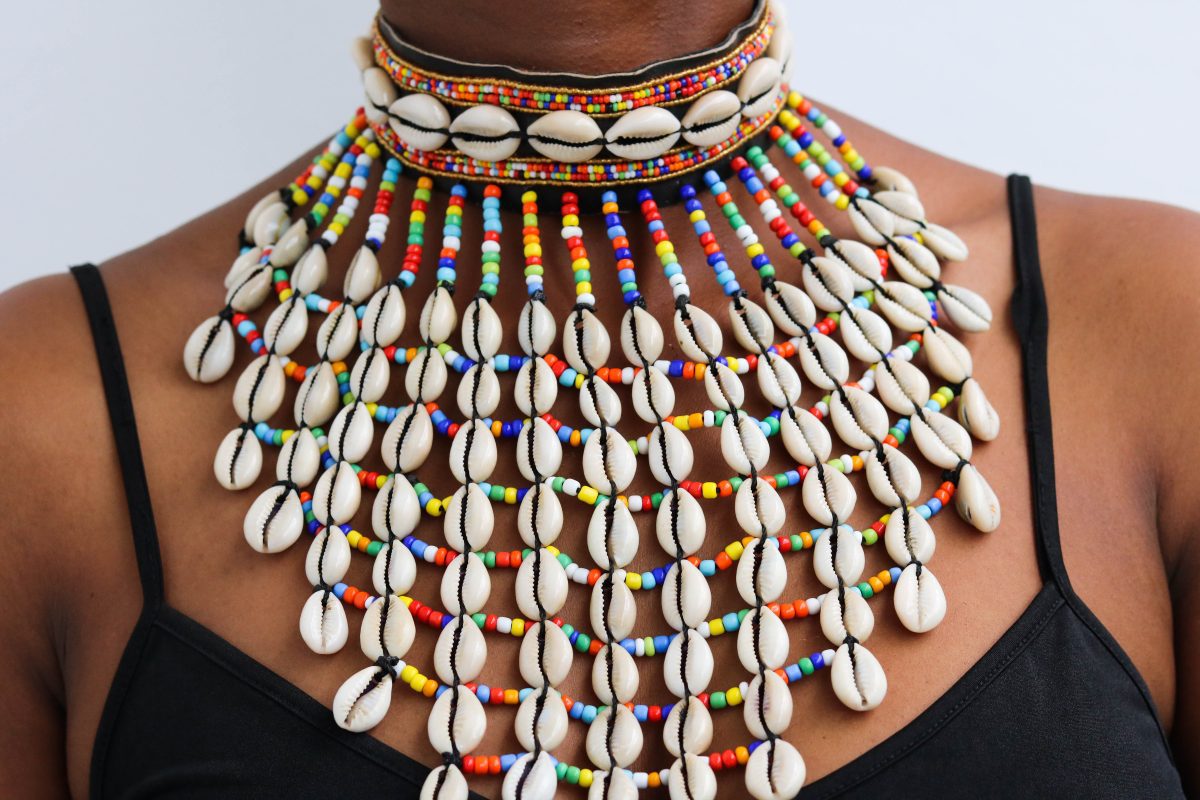 KIHARA African Cowrie Shell Necklace